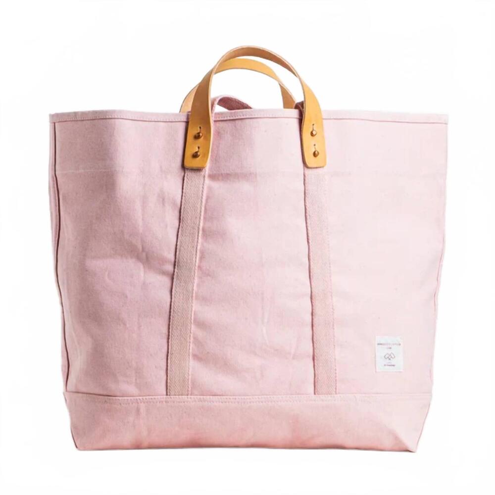 NEW IMMODEST COTTON women's large east west tote bag in bubblegum pink